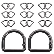 20 Pcs Spring Shoulder Strap Buckle Small Clip Handbag Snap Hook Lock Metal