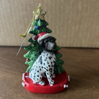 Kurt Adler German Shorthaired Pointer with Christmas Tree Ornament, 4.25''