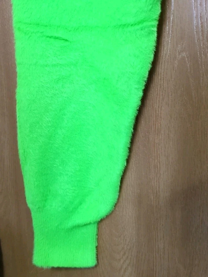 Savage X Fenty Fluff It Up Backless Catsuit Green Fuzzy Soft Jumpsuit 3X New - Image 2 of 4