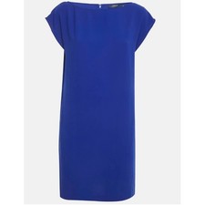 Polo Ralph Lauren Crepe Shift Dress Womens 4 Blue