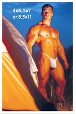 Handsome Muscular Male Bodybuilder Beefcake Photo Photograph Reprint #74