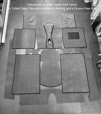 Carpet Set Handmade to Order Hessian Back Austin A40 Farina