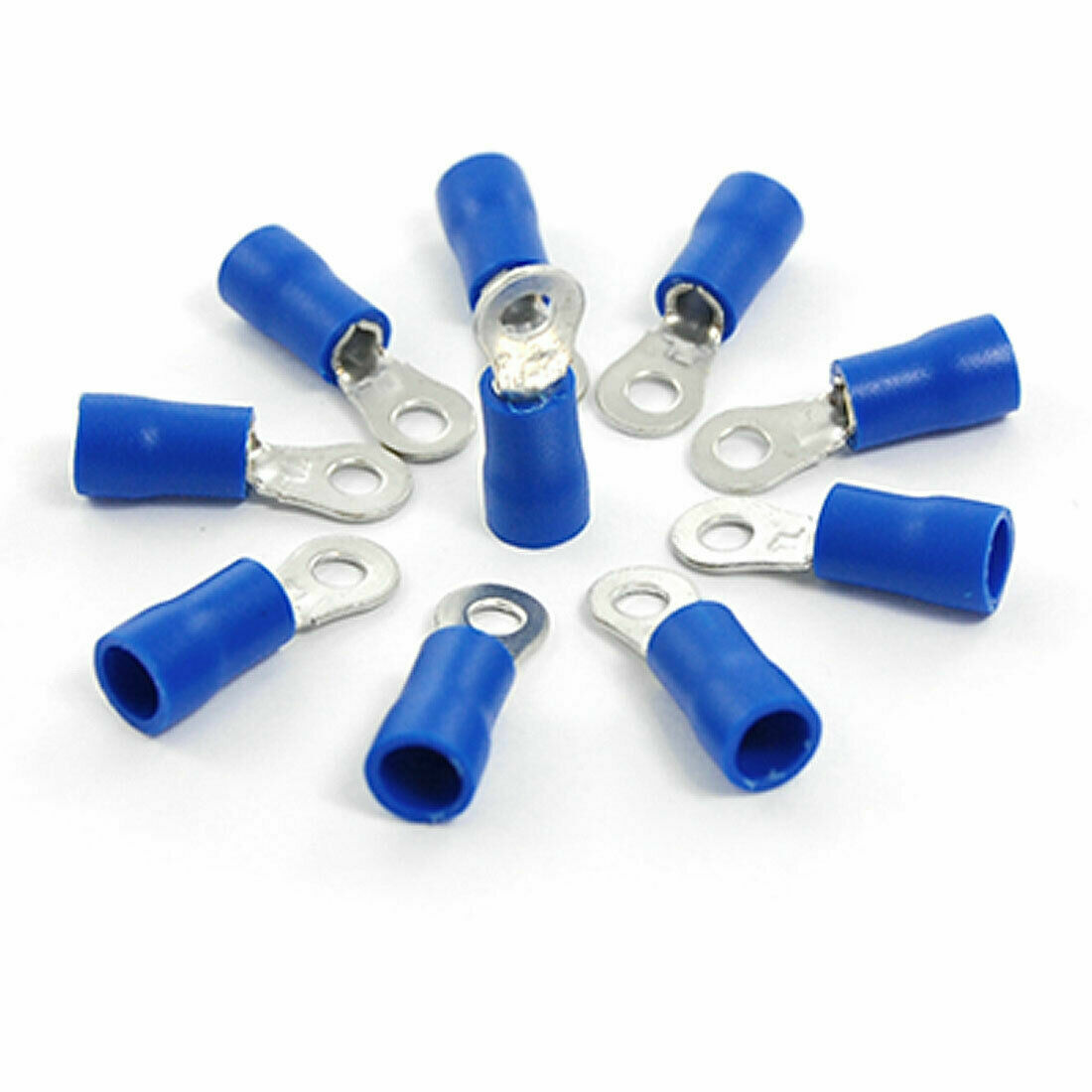 Super Rv2 Blue 10 Pcs RV2-3.2 Blue PVC Sleeve Insulated Ring Terminals Connector | eBay