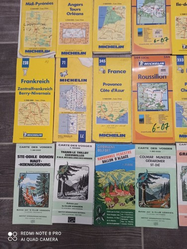 Landkarten, Wanderkarten, Michelin, Frankreich, ältere Sammlung, Strassenkarten - Bild 6 von 6