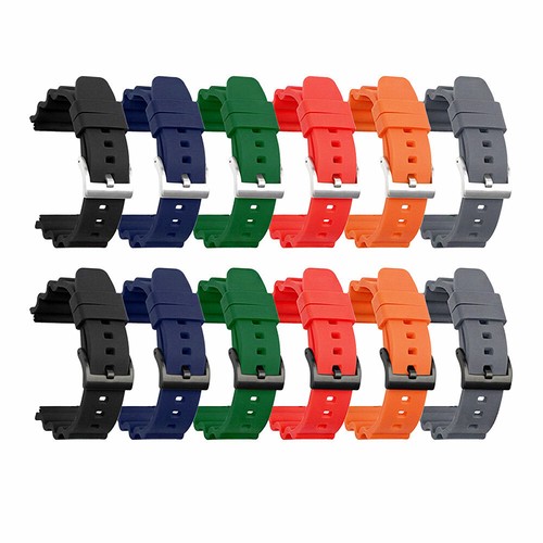 Herren Zweiteilig Wasserdicht Sport Silikon Gummi Uhrenarmband Band Taucher 20 22mm - Bild 2 von 36