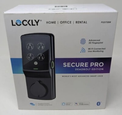 LOCKLY Secure Pro PGD728W Advanced 3D Fingerprint Biometric Smart Wi-Fi Deadbolt