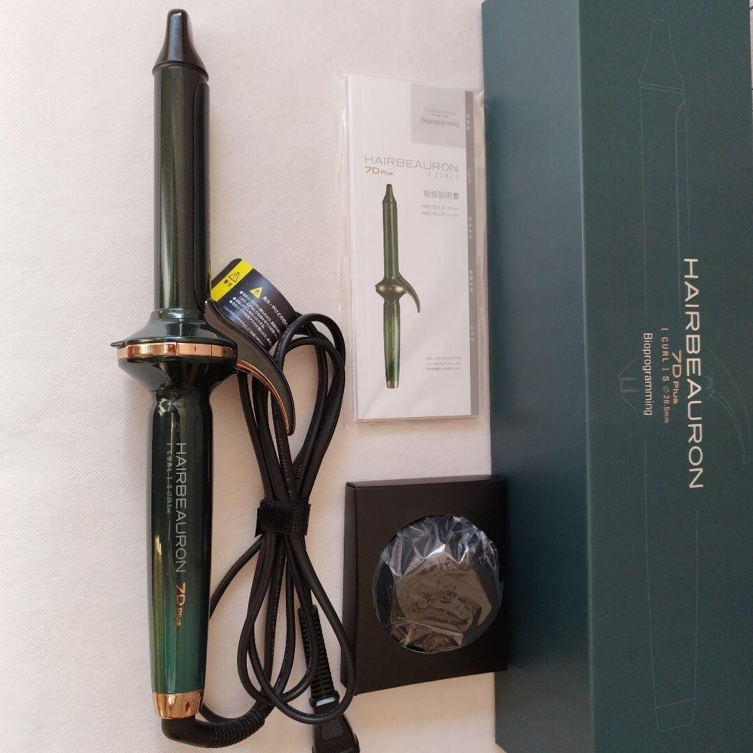 HAIRBEAURON 70 Plus カールヘアアイロン グリーン Bioprogramming Hair Curl Iron HAIRBEAURON 7D Plus S type 26.5mm