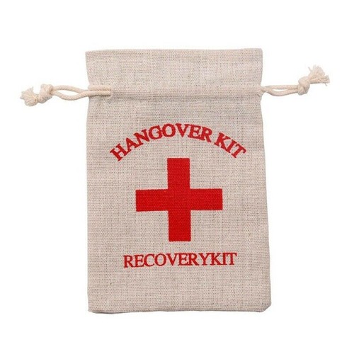 10x Hangover Recovery Kit Muslin Favour Bags Rustic Hens Party Engagement AU - Picture 3 of 12