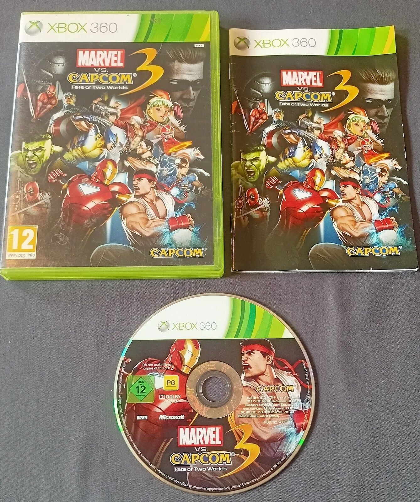 (X360-1) XBOX 360 Marvel VS Capcom 3 Fate of Two Worlds PAL FR COMPLET