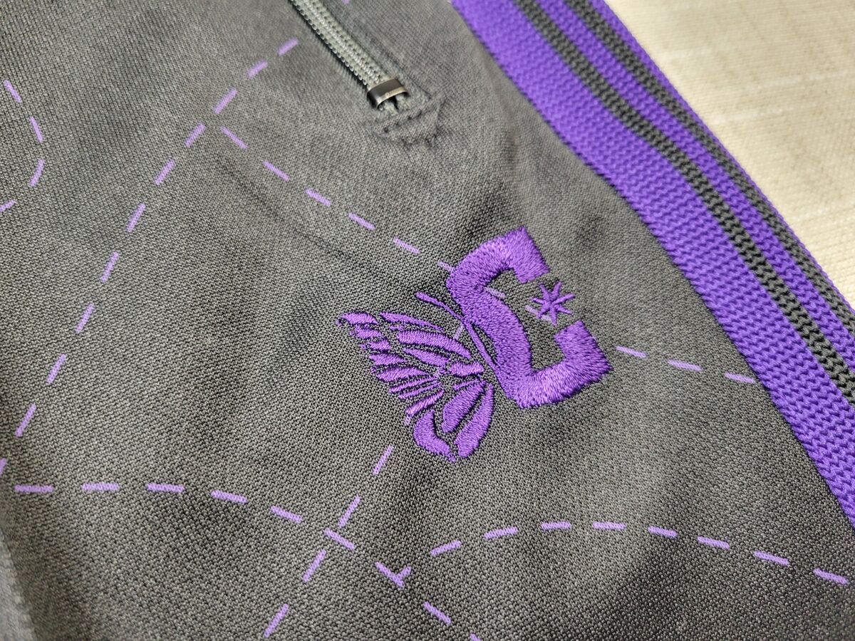 Needles x DC Track Pants Medium Mens Black Purple Logo Needles x DC Track Pants Medium Mens Black Purple Logo