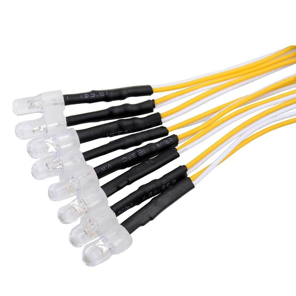 1/10 1/8 RC Coche Luz LED 5mm Faros Faros 4LED Futaba Plug Line 70cm Foto 4 de 4