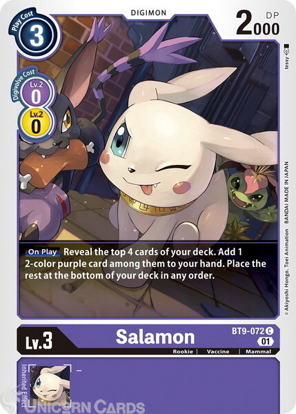 BT9-072 Salamon Common Mint Digimon Card