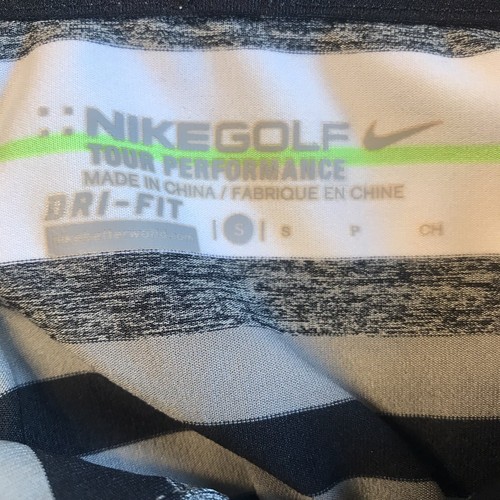 Nike Golf Tour Performance Stripe Polo, Size Small, Black, White, Gray, Green - Picture 7 of 8