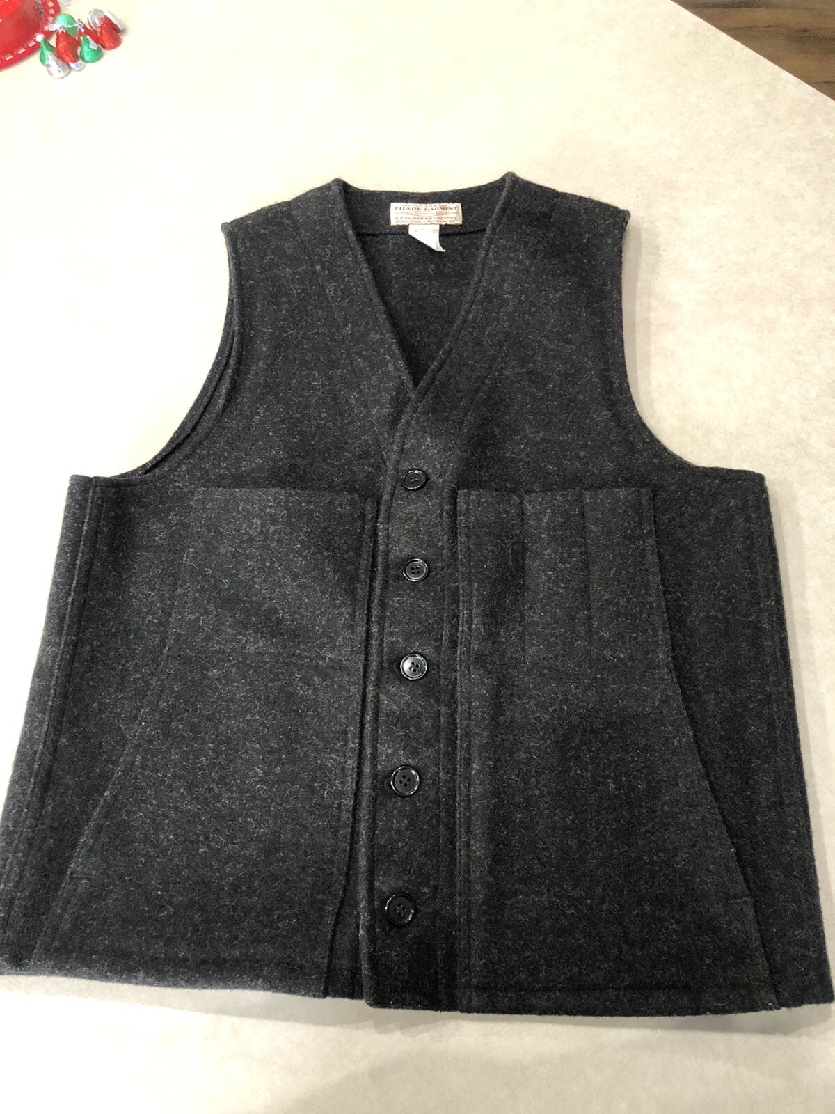Filson Vest filson wool vest Black Mackinaw Outdoor w… Gem