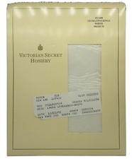 NOS Vintage Victoria's Secret Hosiery Lycra Stockings Size M Pantyhose White 90