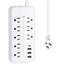 Power Strip Surge Protector Extension Cord with Multi Outlets USB Ports