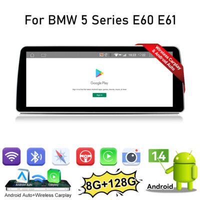 12.3'' Android Car Stereo GPS Navi SWC For BMW 3/5 Series E90 E91 E60 E61 CCC