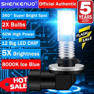 2 8000K LED light bulbs for John Deere Tractor 3320, 3520, 3720, 4320, 4520: USA