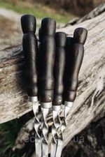 6 Stainless Steel Skewers 29" Shashlyk Mangal Sturdy Shampur Skewers