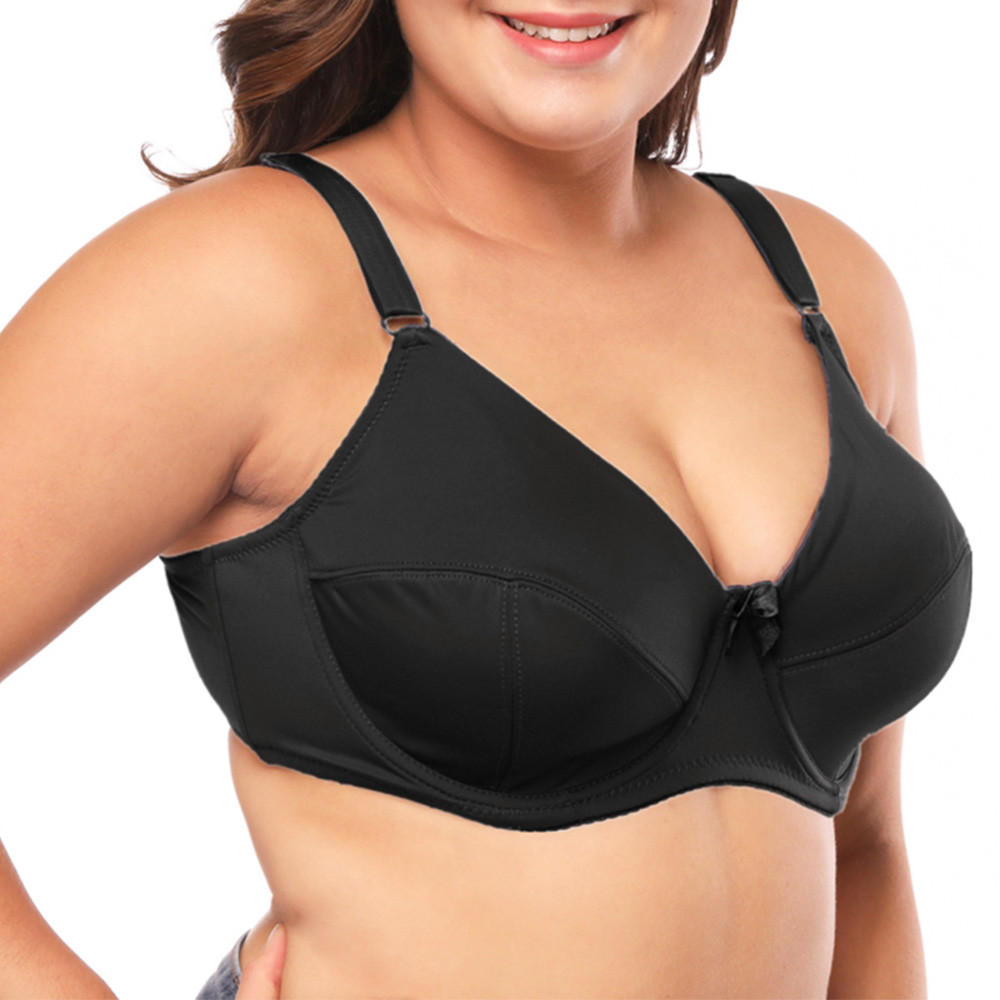 Plus Size Ladies Bras Non-Padded Ultra-thin Brassiere Large Bosom Lace Lingerie