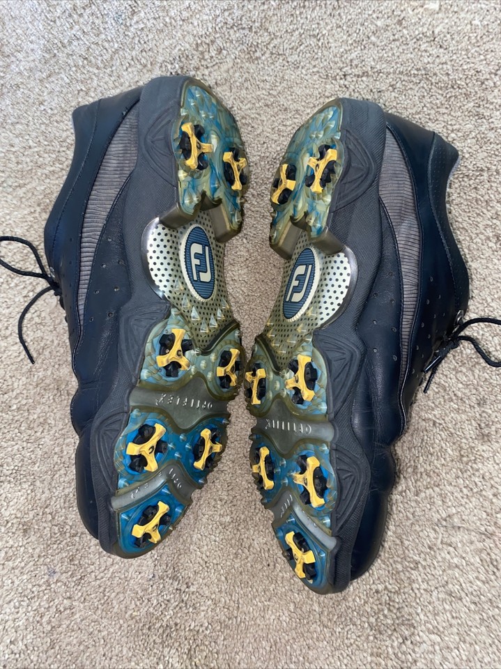 Footjoy Synr G Memory Foam Mens Black Golf Shoes Size 9 M Optiflex 2 FJ