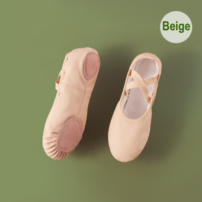 Kids PU Leather Ballet Shoes Girls Soft Sole Dance Slippers Children Dance Shoes