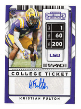 2020 Panini Contenders Draft Picks College Ticket Kristian Fulton Rookie Auto RC