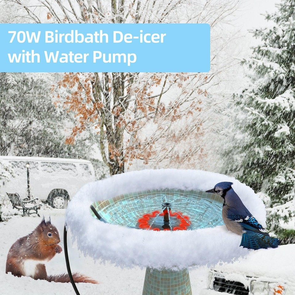 GBruno 70W Bird Bath Heater