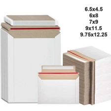 Photo Mailers Flat Document Self Seal Cardboard Shipping Envelope 6x8 7x9 9x11.5