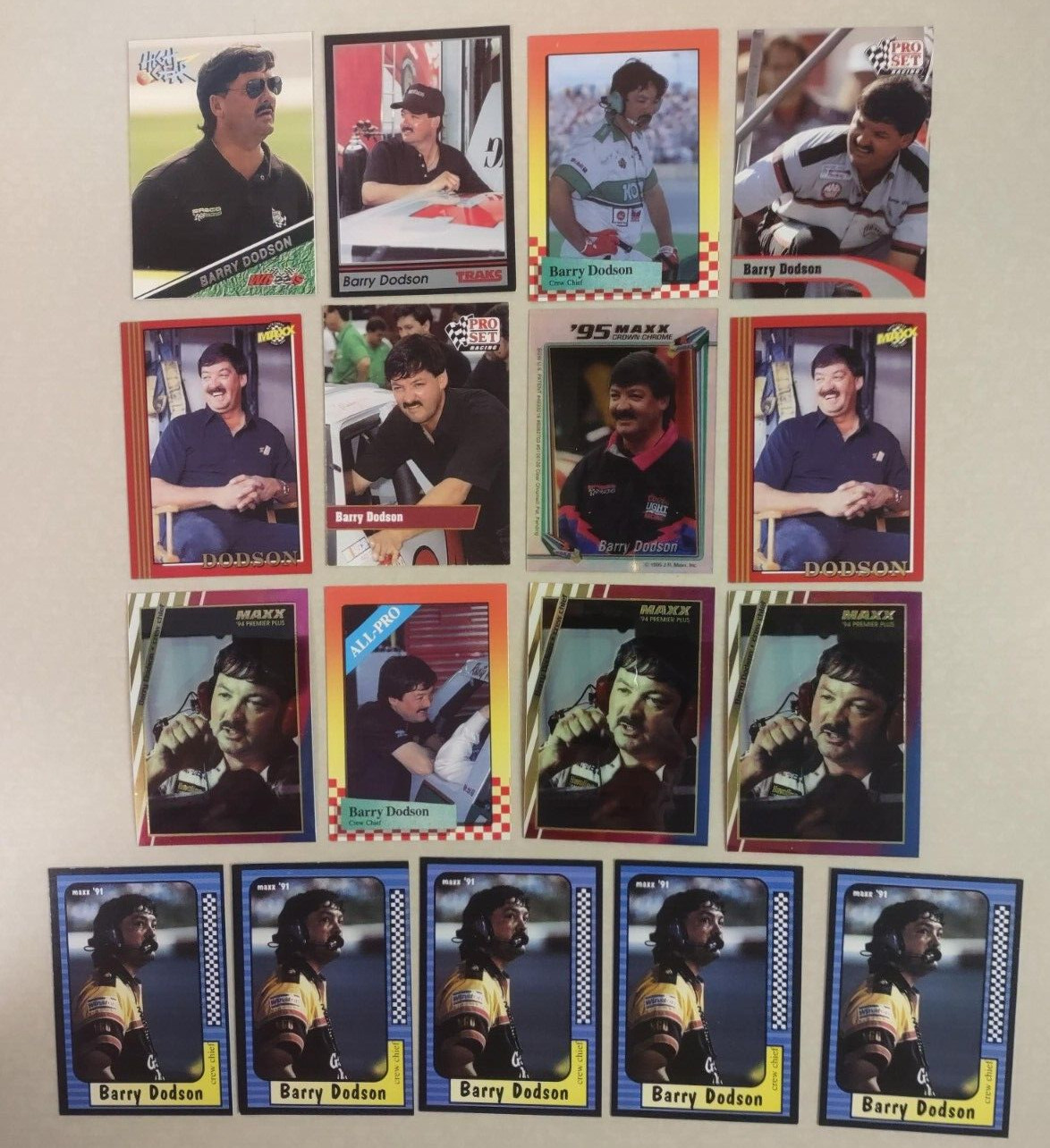 BARRY DODSON 17 Card Lot of great NASCAR racing cards! FREE SHIPPING!