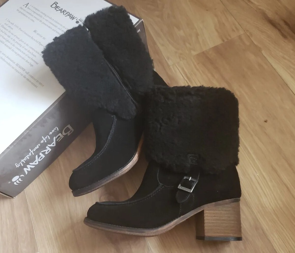 Brown Suede Bearpaw Minka Boots BEARPAW® Obsidian Black Suede