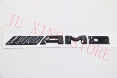 Black Carbon Fiber AMG Letters Trunk Emblem Badge for Mercedes Benz C63 E63 W205