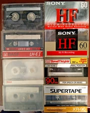 LOT 8 SONY HF 60 / 90 Realistic BASF Cassette Tapes 4 are New SEALED 4 are Used