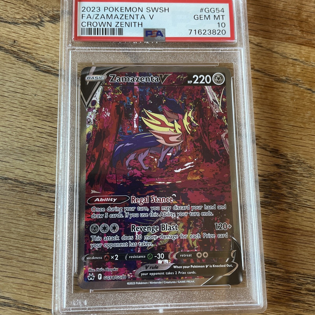 PSA 10 Gem Mint 2023 Pokemon Crown Zenith Zamazenta V Full PSA 10 Gem Mint 2023 Pokemon Crown Zenith Zamazenta V Full