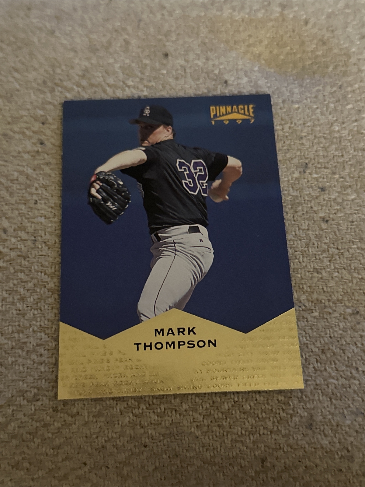 1997 Pinnacle Mark Thompson . Colorado Rockies #147