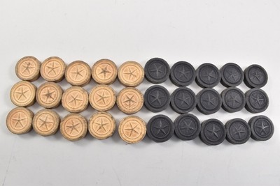 Yjcnelcr 24-teiliges Dame Spiel - Holz Spielsteine Für Brettspiel Abende