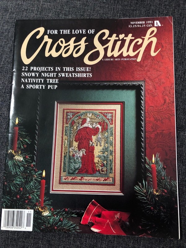 Leisure arts- for the love of Cross Stitch magazine Nov. 1991 Christmas