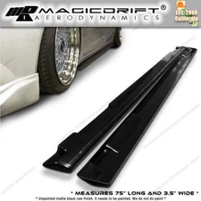 For 12-15 Honda Civic 4DR Sedan Side Skirts Rocker Panel Extensions Polyurethane