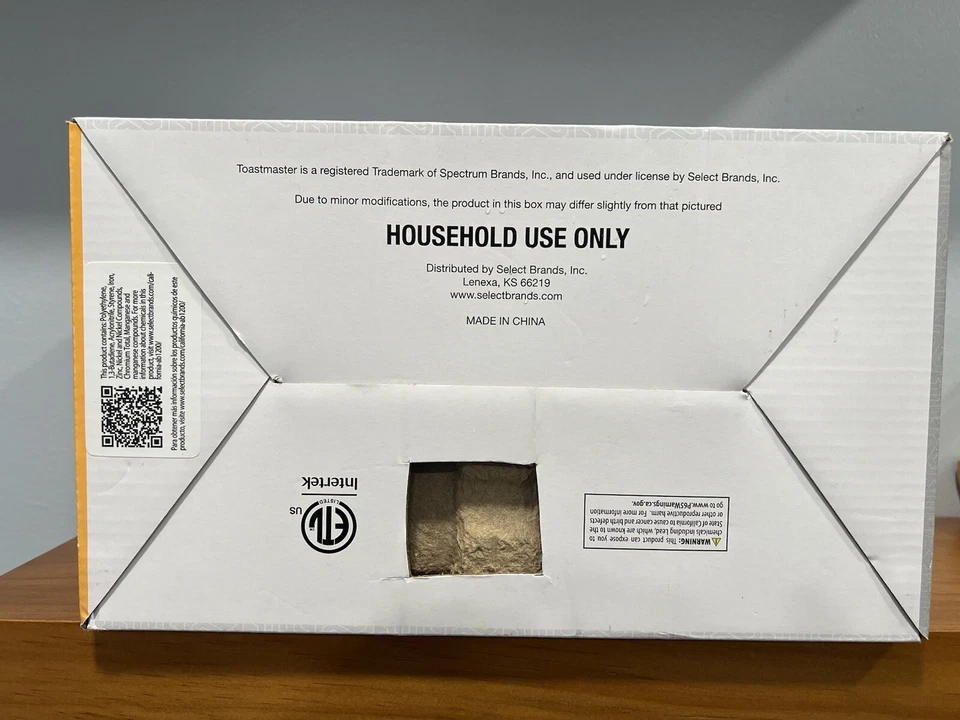 Tostadora TOASTMASTER NUEVA EN CAJA 2 rebanadas ranura ancha Cool Touch negra NUEVA falta UPC Foto 4 de 4