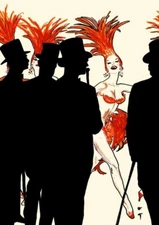 Paris – René Gruau Midcentury French Fashion Illustration Showgirl Art Print
