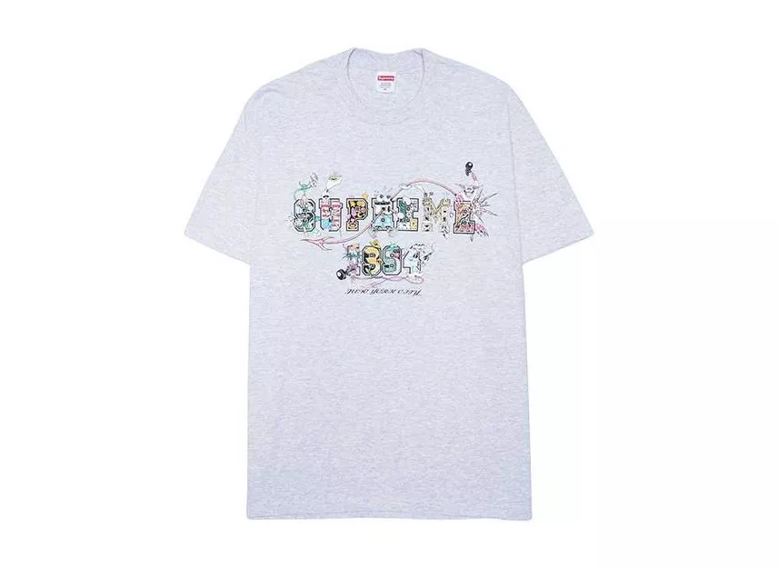 Tee shirt Supreme Varsity gris cendre
