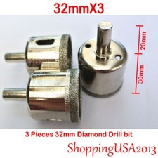 3 X 32mm Diamond Drill Bits Set Hole Saw Cutter Tool Ceramic Marble Tile