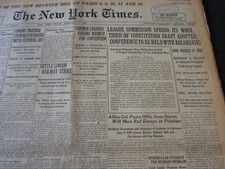 1919 FEBRUARY 7 NEW YORK TIMES - LEAGUE COMMISSION SPEEDS ITS WORK - NT 6199