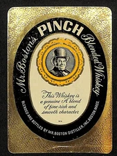 Mr. Boston's "Pinch" Blended Whiskey Label Foil c1940's-50's VGC Scarce