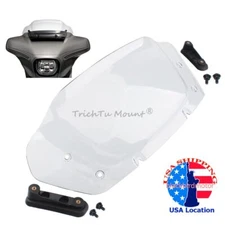 10" Clear Front Fairing Windshield + Bracket For Harley CVO Street Glide FLHXSE