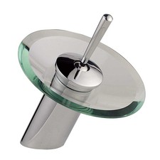 Waterfall Faucet Heavy Cast Chrome Brass 7" Glass Plate  Renovator's Supply