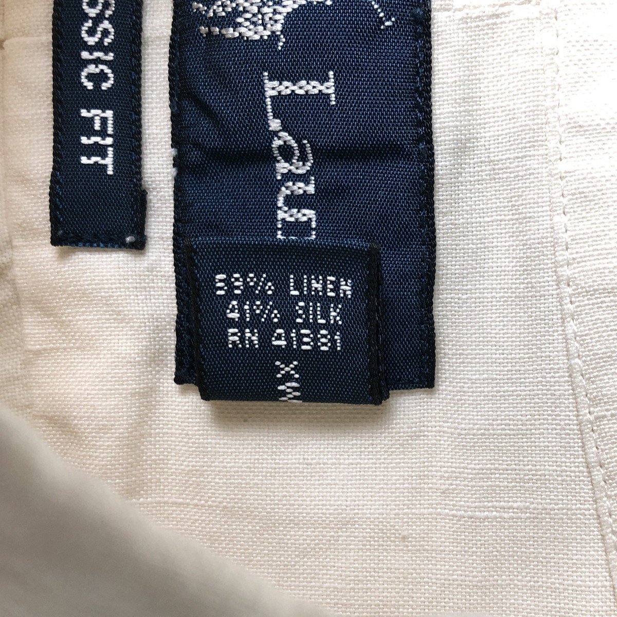 Used Ralph Lauren Classic Fit long-sleeved linen button-down shirt men's size L thumbnail 4