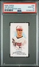 Joe Mauer 2008 Topps Allen & Ginter Mini #66 PSA 10 GEM MT