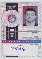 2024 Panini Prestige NFL Passport Signatures Will Shipley #NPS-WSY Auto 3hd
