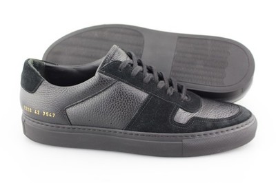 Men's COMMON PROJECTS 'Bball' Black Leather / Suede Sneakers Size US 9 EUR 42